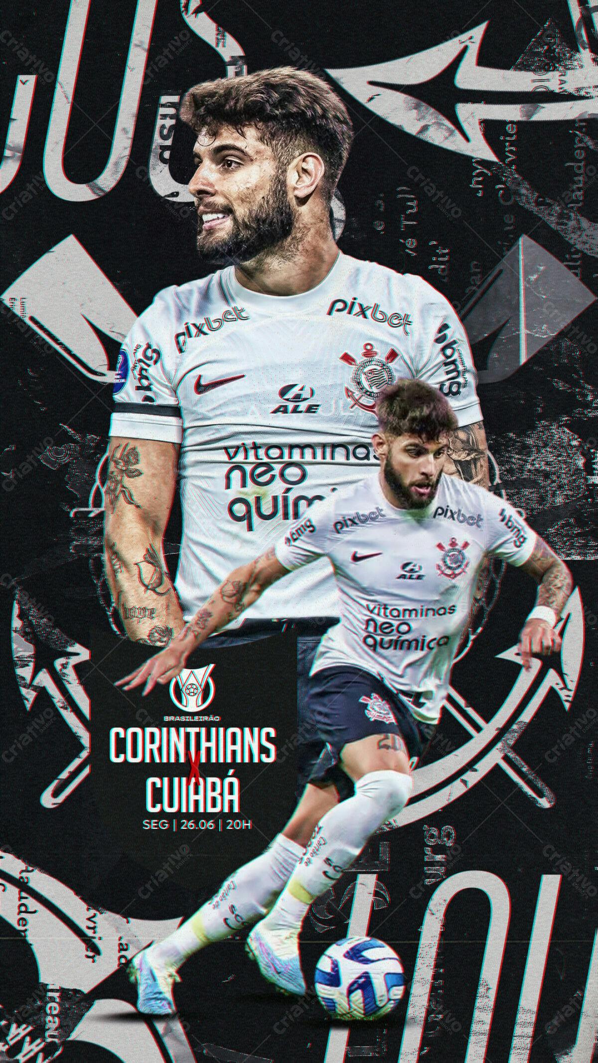 Flyer Corinthians x Cuiabá PSD Editável