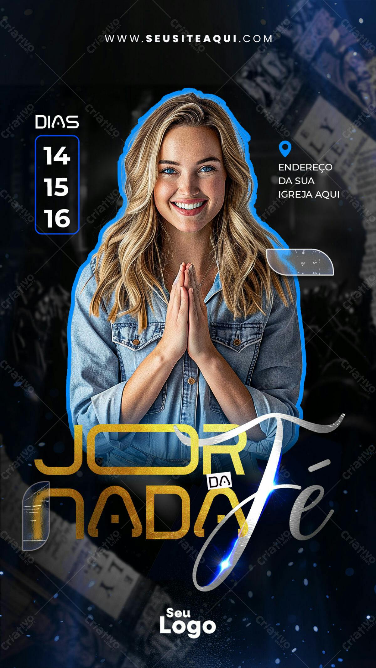 Flyer Jornada da Fé PSD Editável
