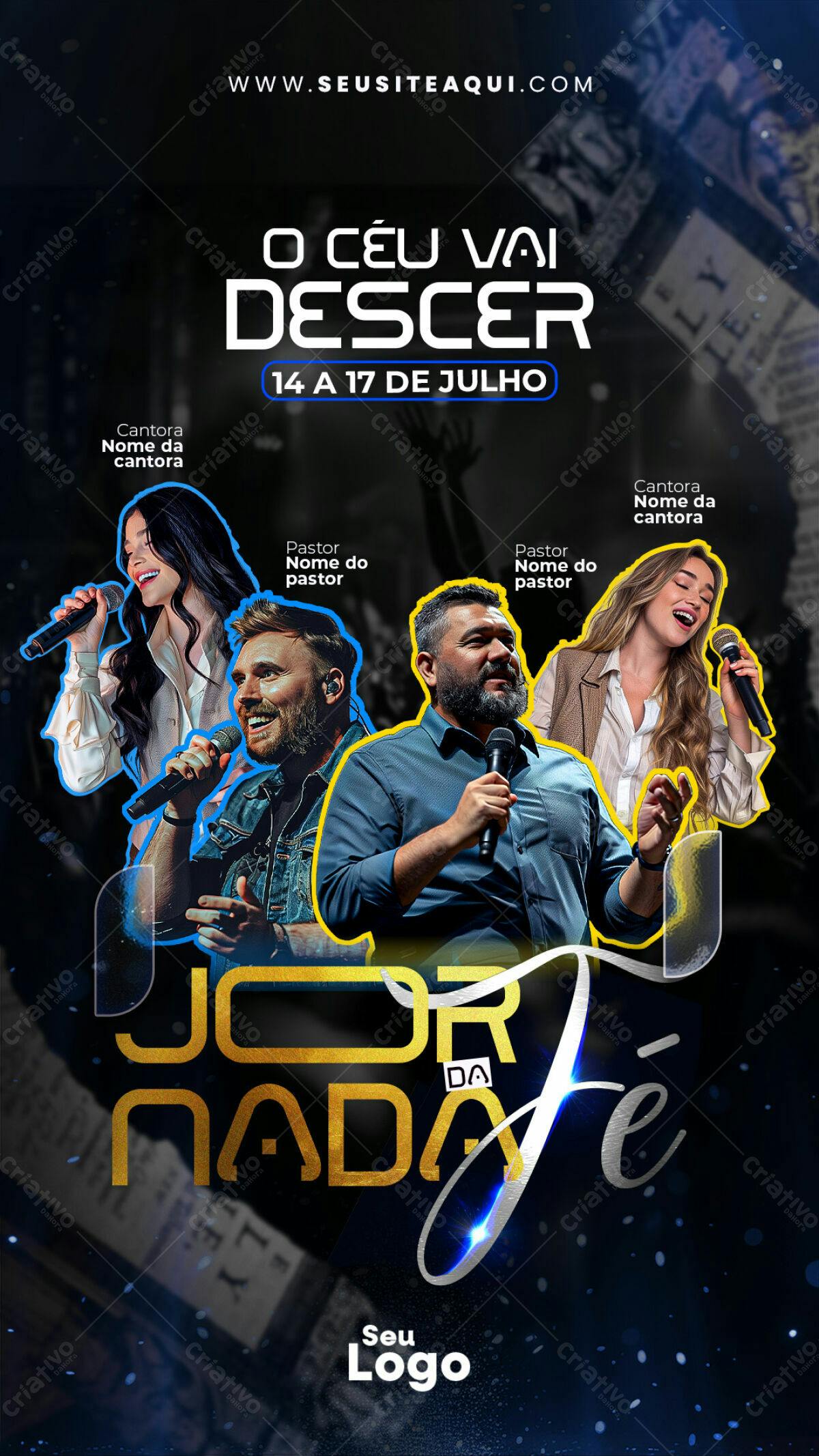 Flyer para Evento Gospel PSD Editável