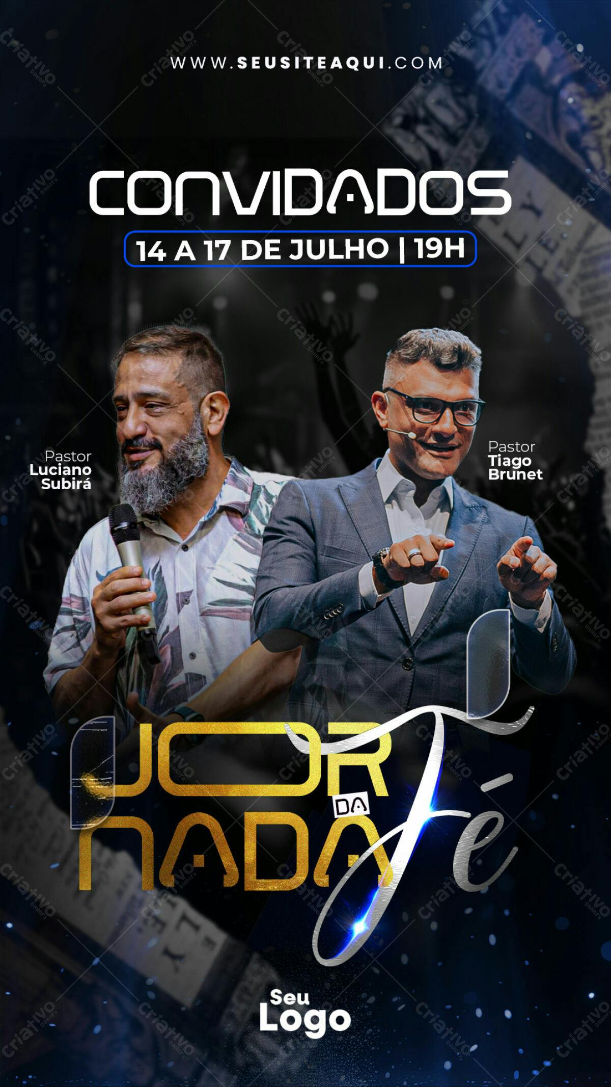 Flyer para Evento Jornada da Fé PSD Editável