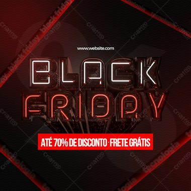 Até 70% de desconto psd editável black friday