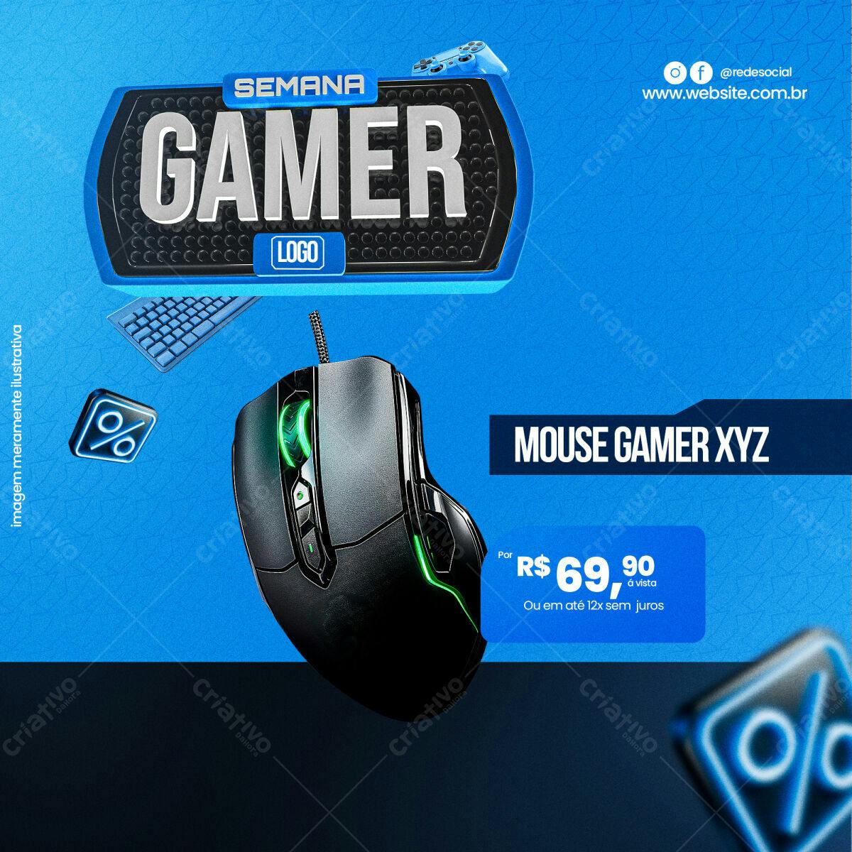 Banner Semana Gamer PSD Editável