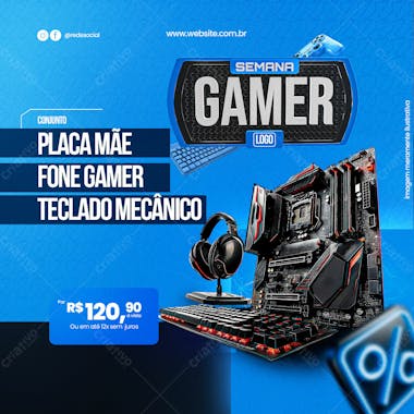 Semana gamer post 01 psd editável