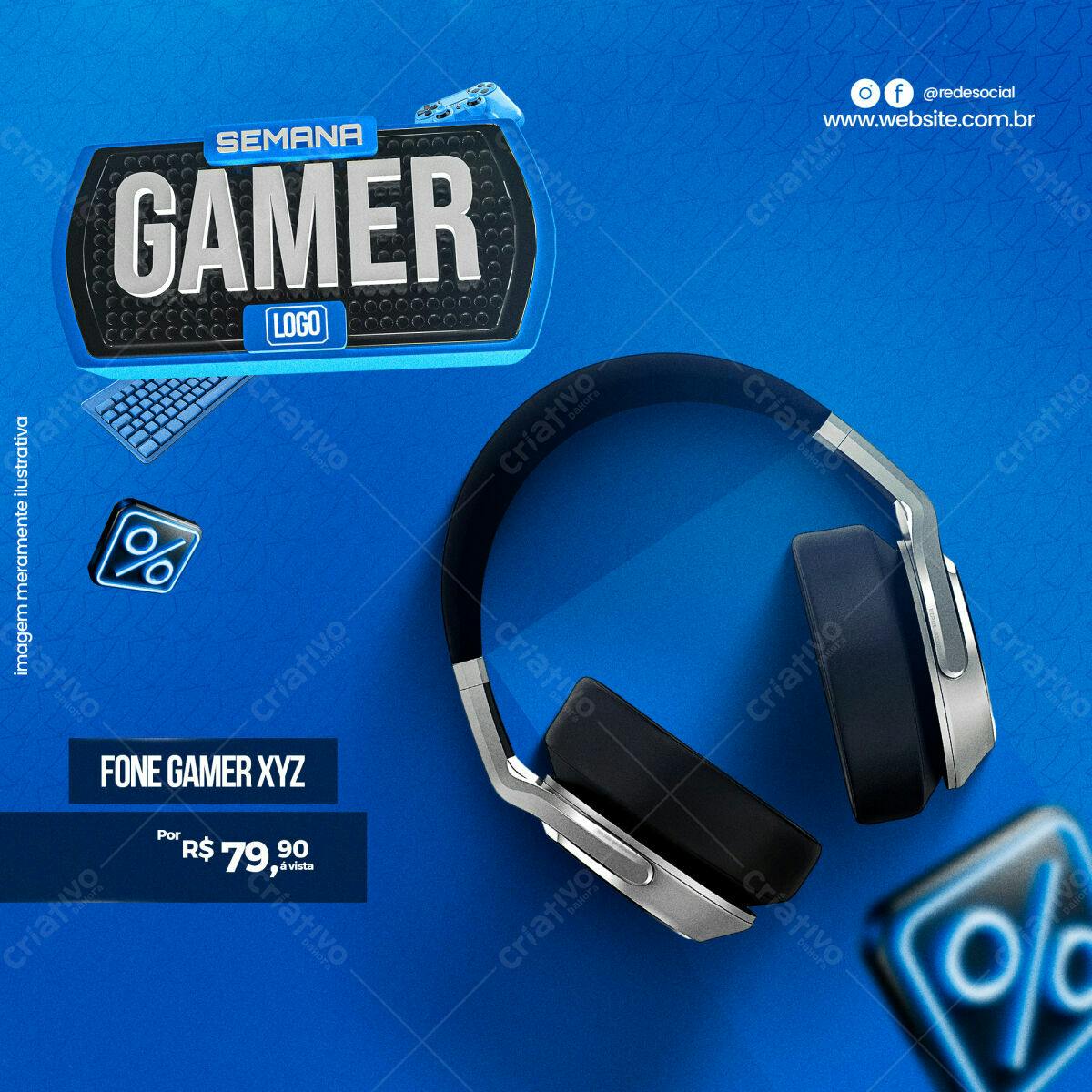 Banner Semana Gamer PSD Editável