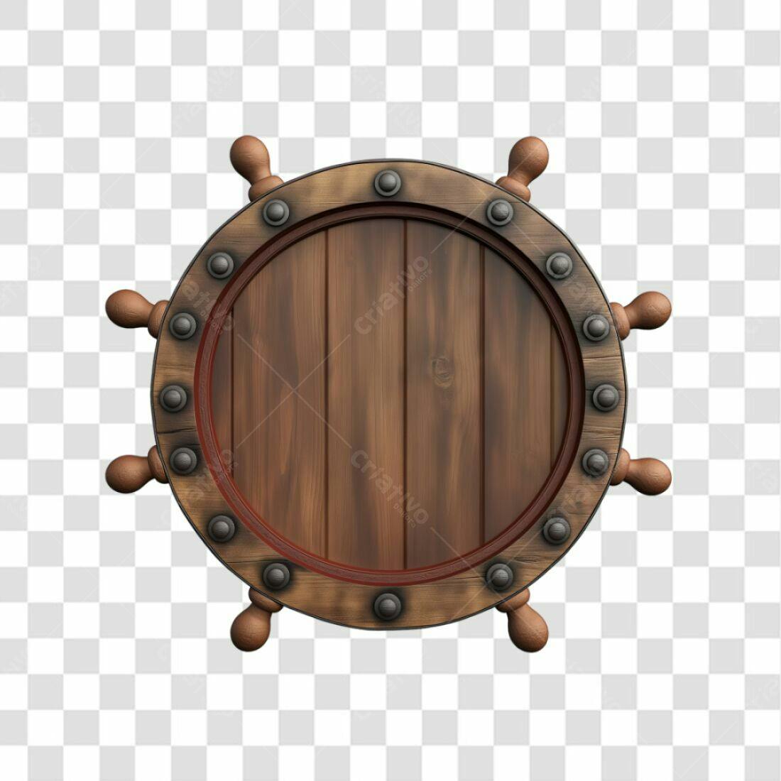 Icone Madeira Leme Navio PNG com fundo transparente