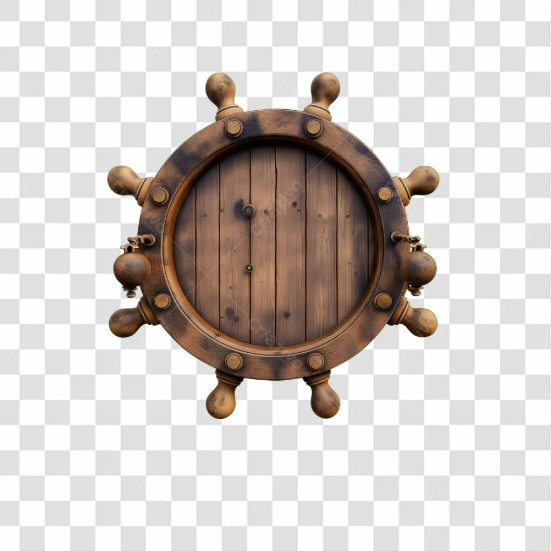 Icone Madeira Leme Navio PNG com fundo transparente