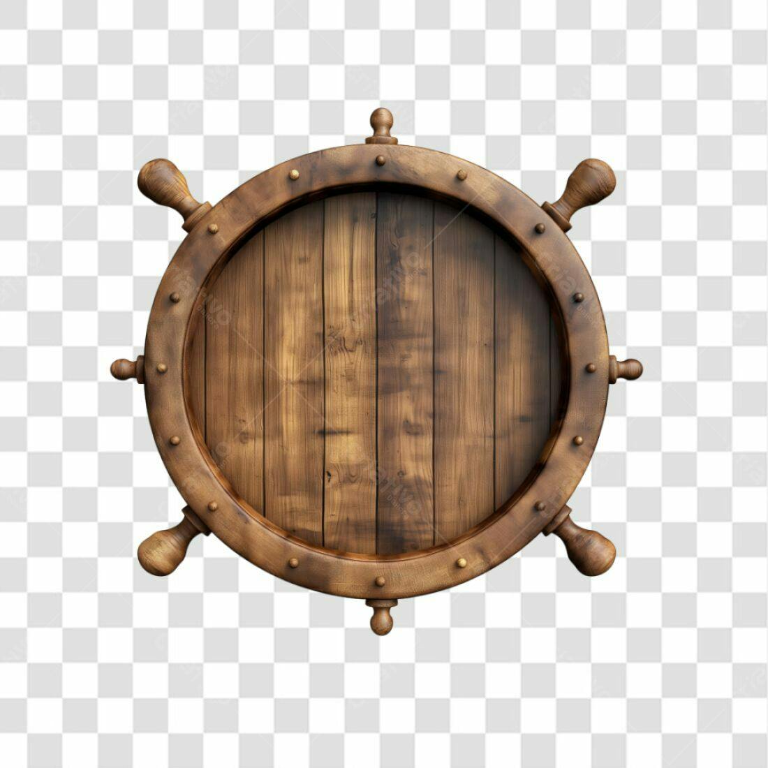 Icone Madeira Leme Navio PNG com fundo transparente