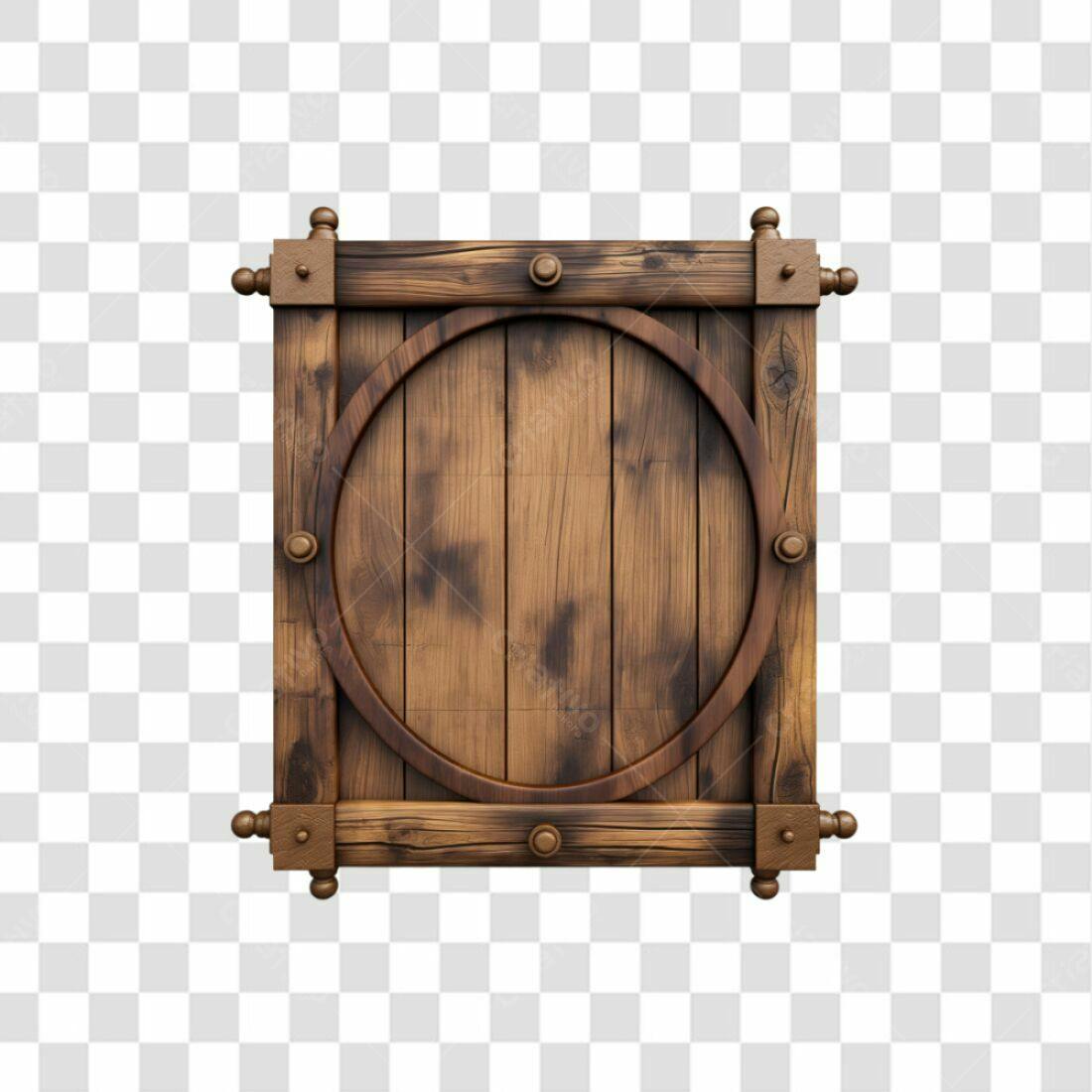 Quadro de Madeira PNG com fundo transparente