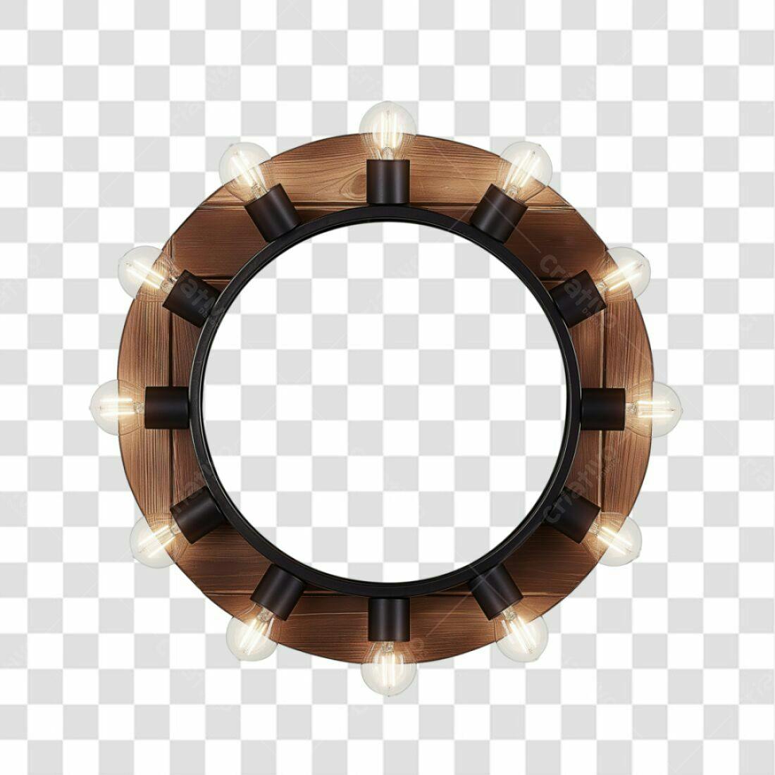 Moldura circular PNG com fundo transparente