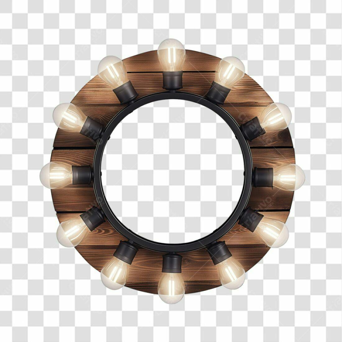 Moldura circular PNG com fundo transparente