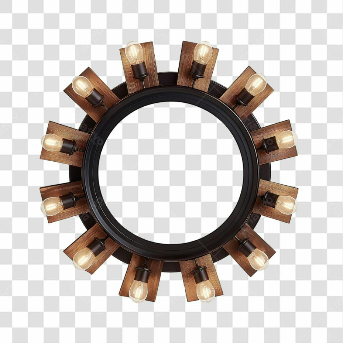 Moldura circular PNG com fundo transparente