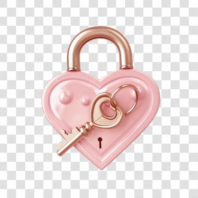 Cadeado Rosa De Coração Png Transparente