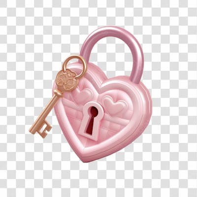 Cadeado Rosa De Coração Png Transparente