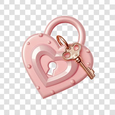 Cadeado Rosa De Coração Png Transparente