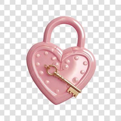 Cadeado Rosa De Coração Png Transparente