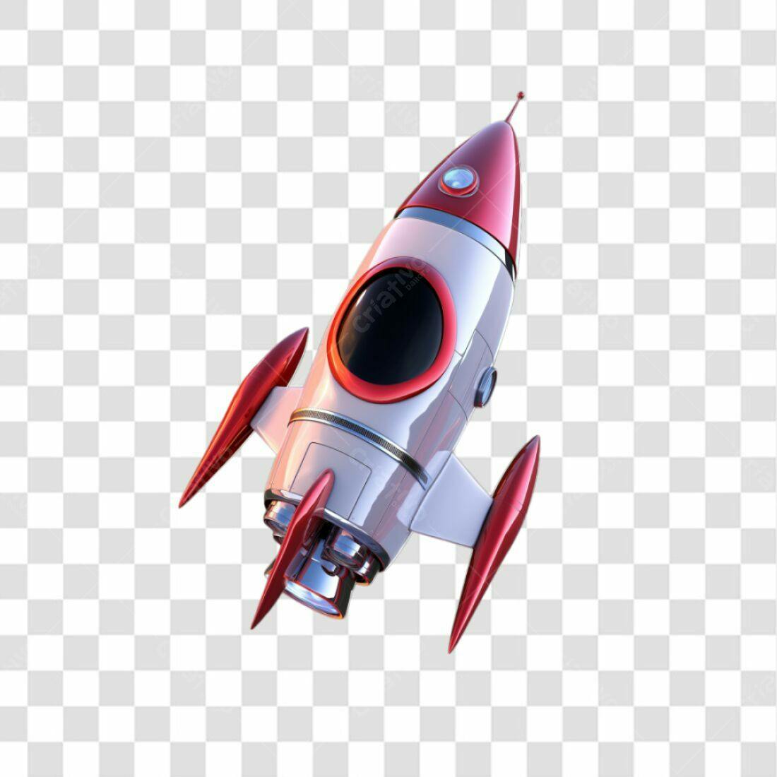 Icone foguete retrô PNG com fundo transparente
