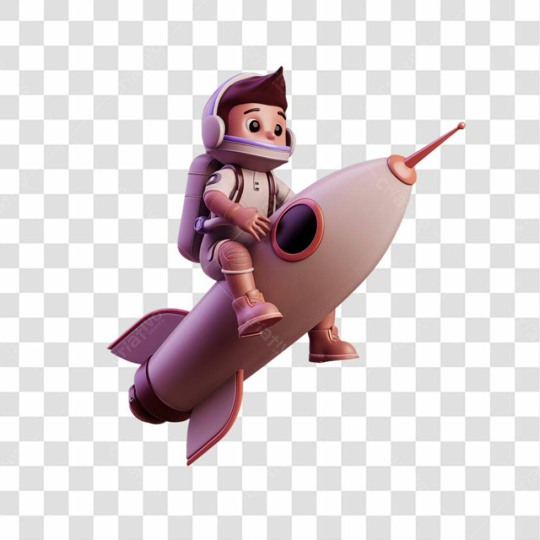Icone Astronauta Criança Foguete PNG com fundo transparente