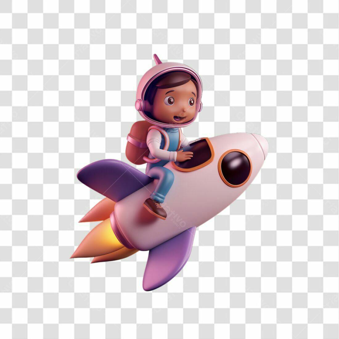 Icone Criança Astronauta PNG com fundo transparente