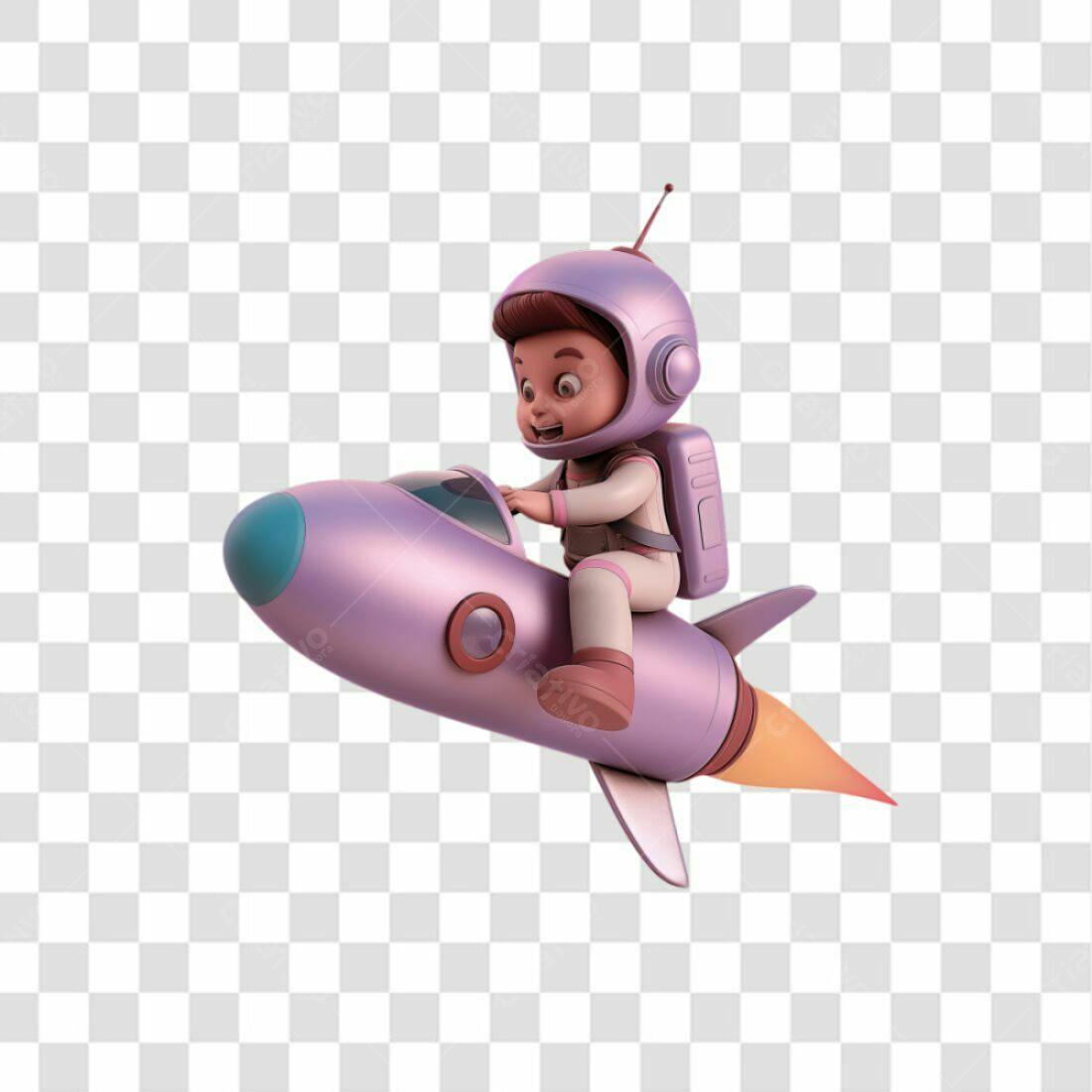 Icone Astronauta Criança Foguete PNG com fundo transparente