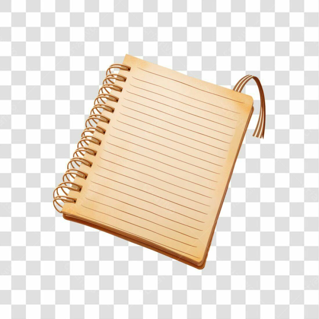 Icone caderno espiral PNG com fundo transparente