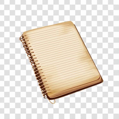 Caderno de escola com linhas png transparente