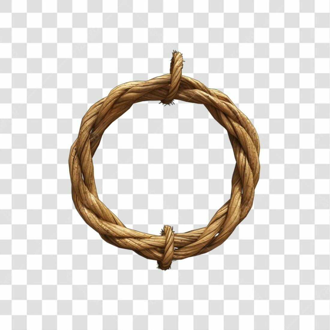 Moldura de corda PNG com fundo transparente