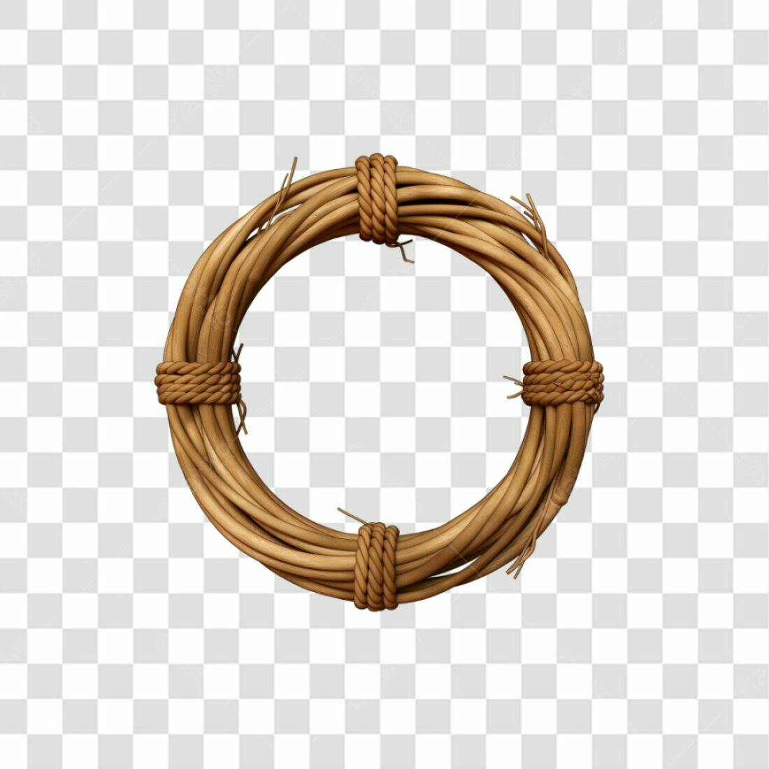 Moldura de vime PNG com fundo transparente