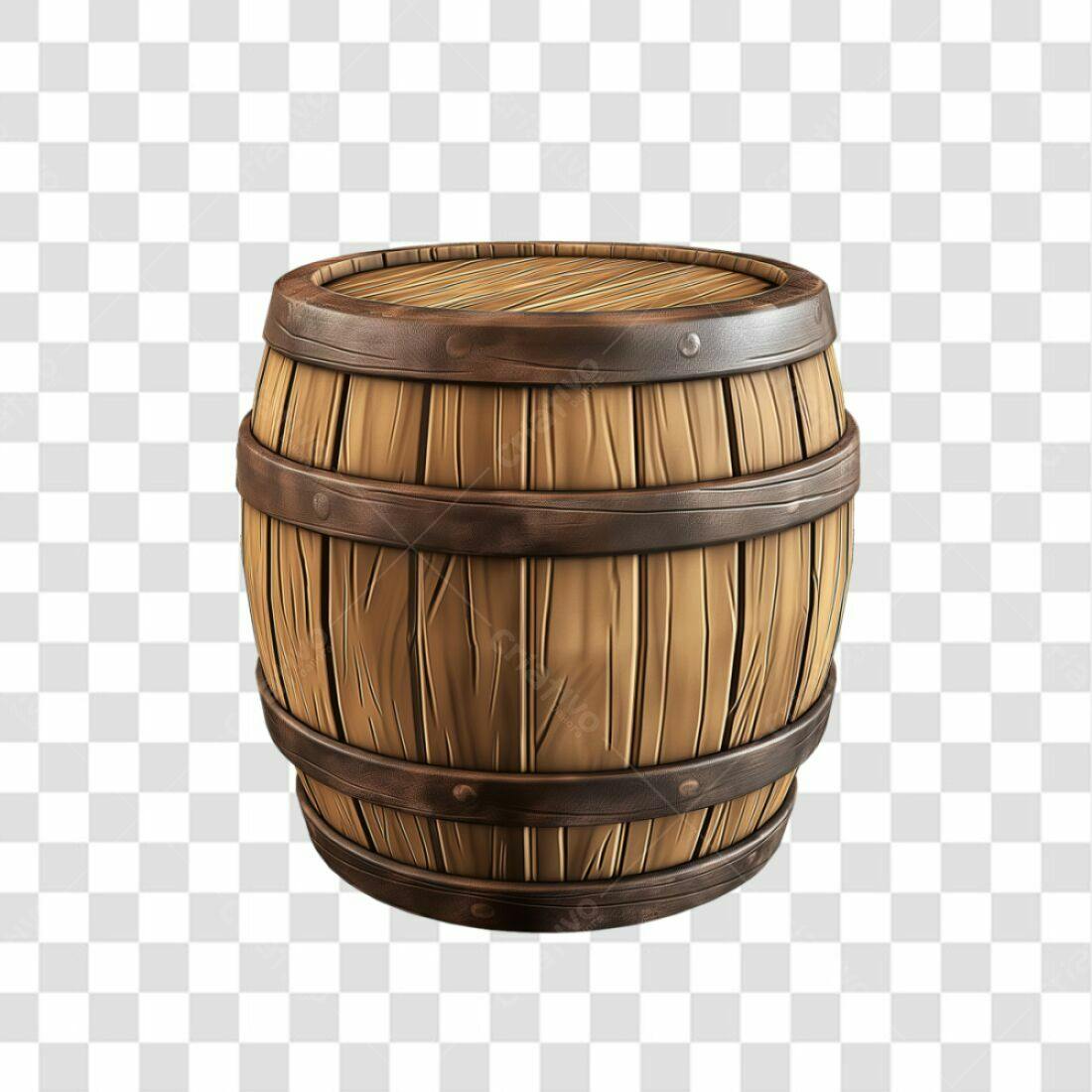 Icone Barril Madeira PNG com fundo transparente