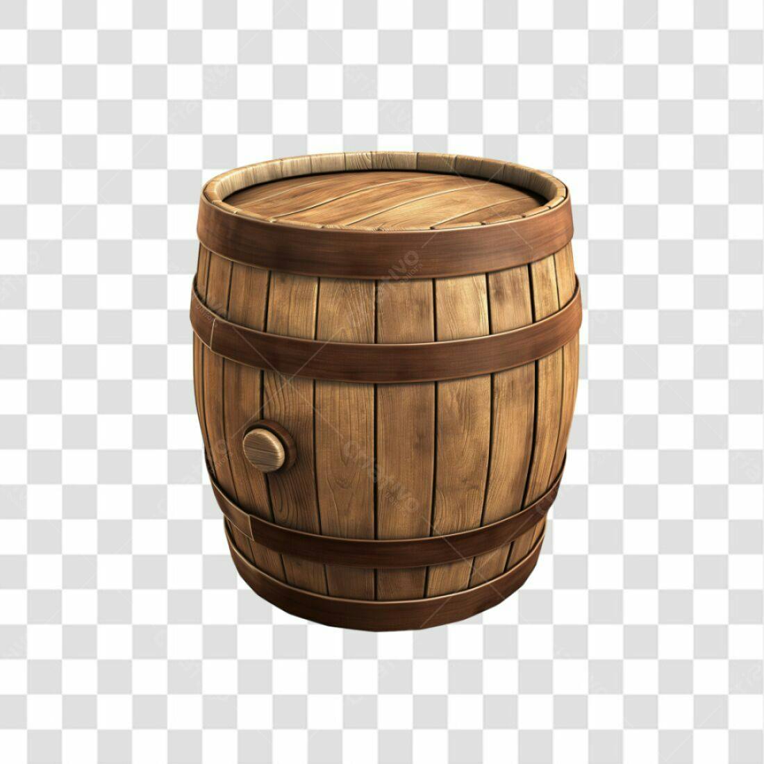 Icone Barril Madeira PNG com fundo transparente