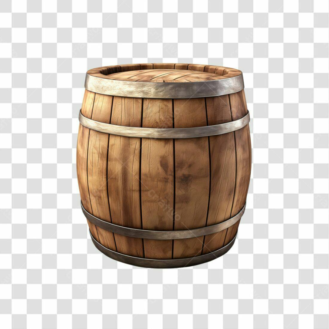 Icone Barril Madeira PNG com fundo transparente