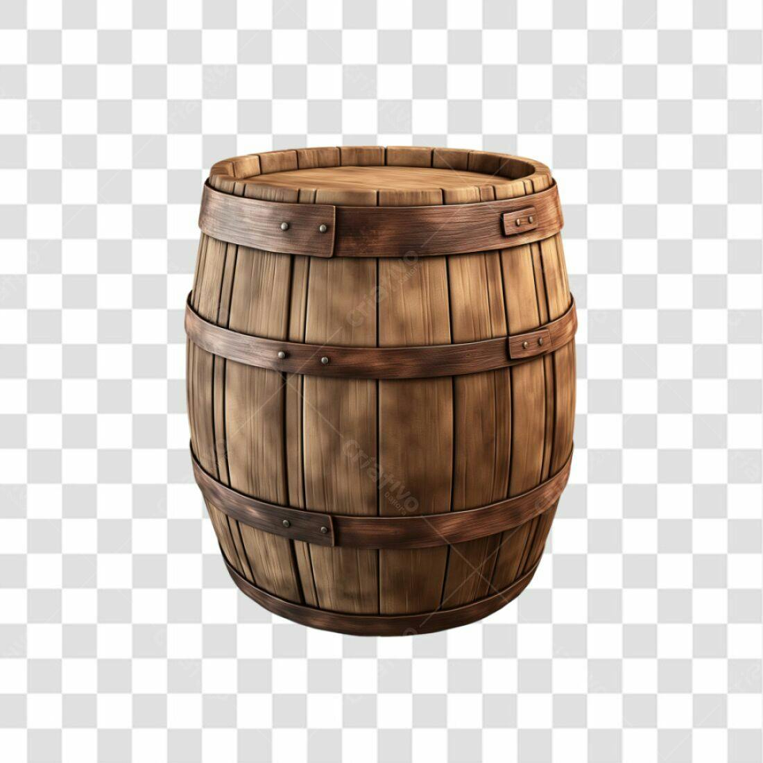 Icone Barril Madeira PNG com fundo transparente