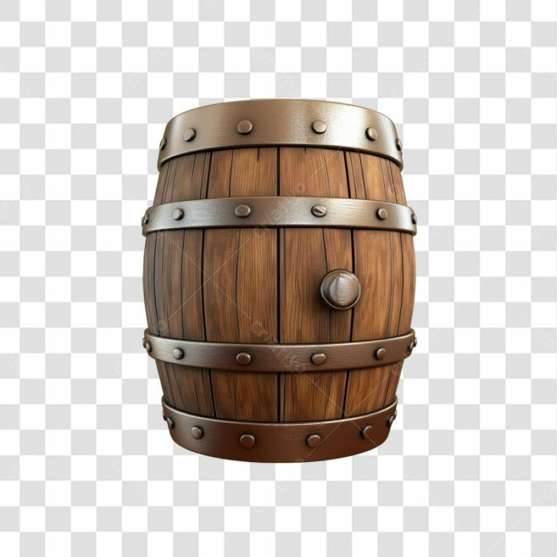 Icone Barril Madeira PNG com fundo transparente