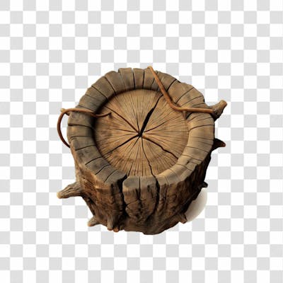 Tronco De Madeira 3D Para Composição Png Transparente