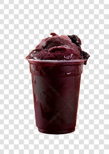 Copo de açaí png transparente