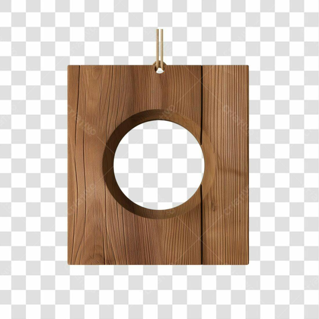 Moldura de Madeira PNG com fundo transparente