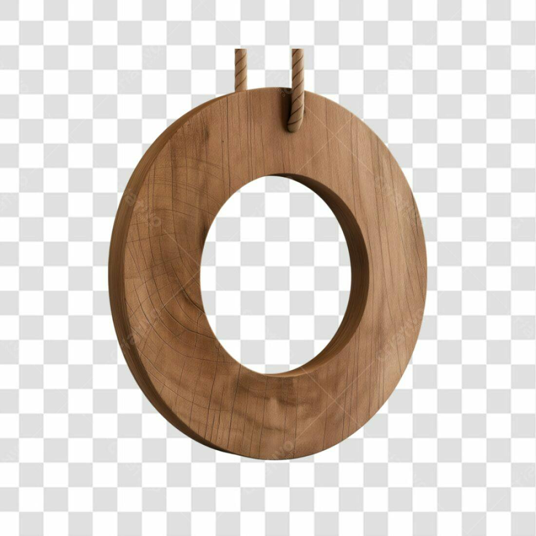 Moldura Circular de Madeira PNG com fundo transparente