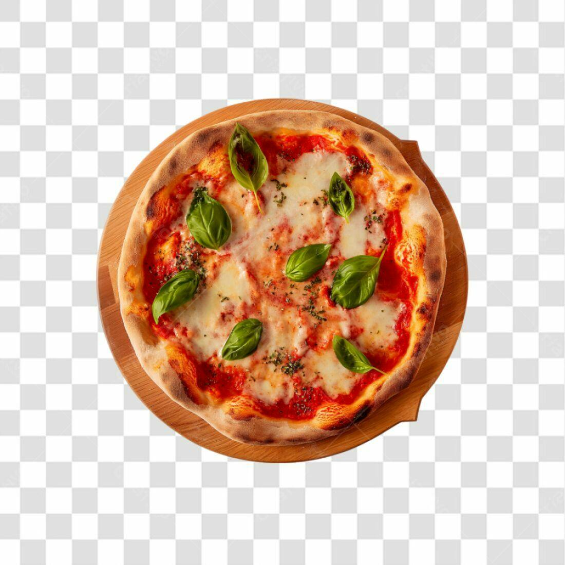 Imagem Pizza Margherita PNG com fundo transparente