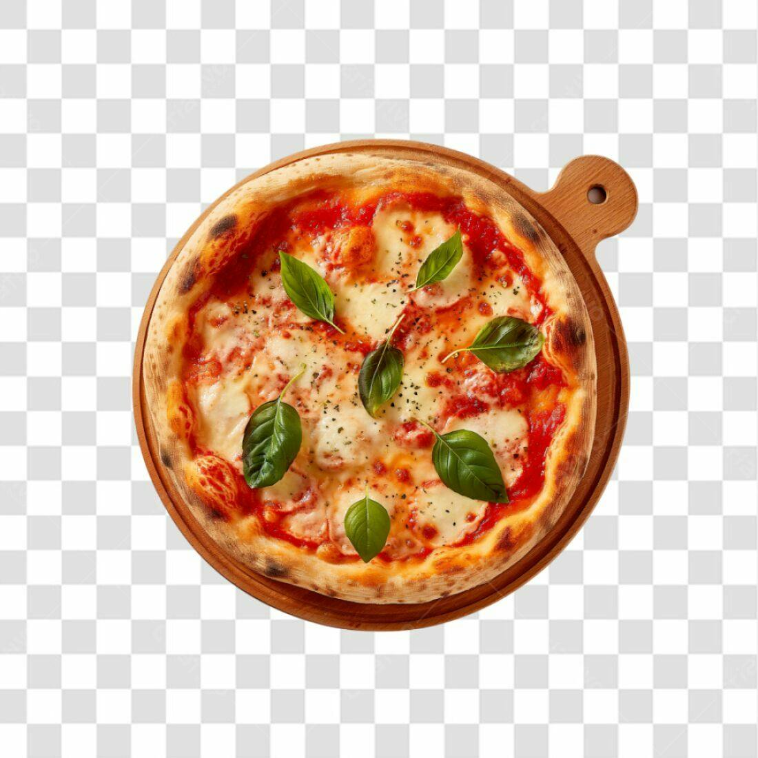 Imagem Pizza Margherita PNG com fundo transparente