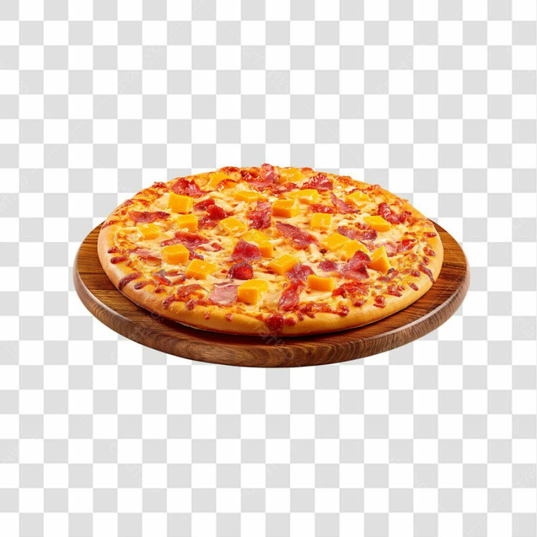 Imagem Pizza Queijo e Presunto PNG com fundo transparente