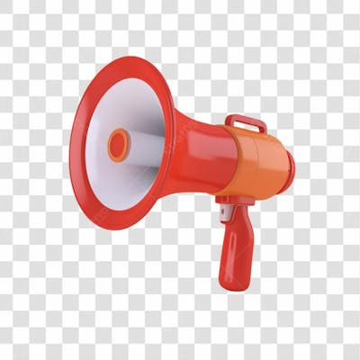 Megafone 3D Png Transparente