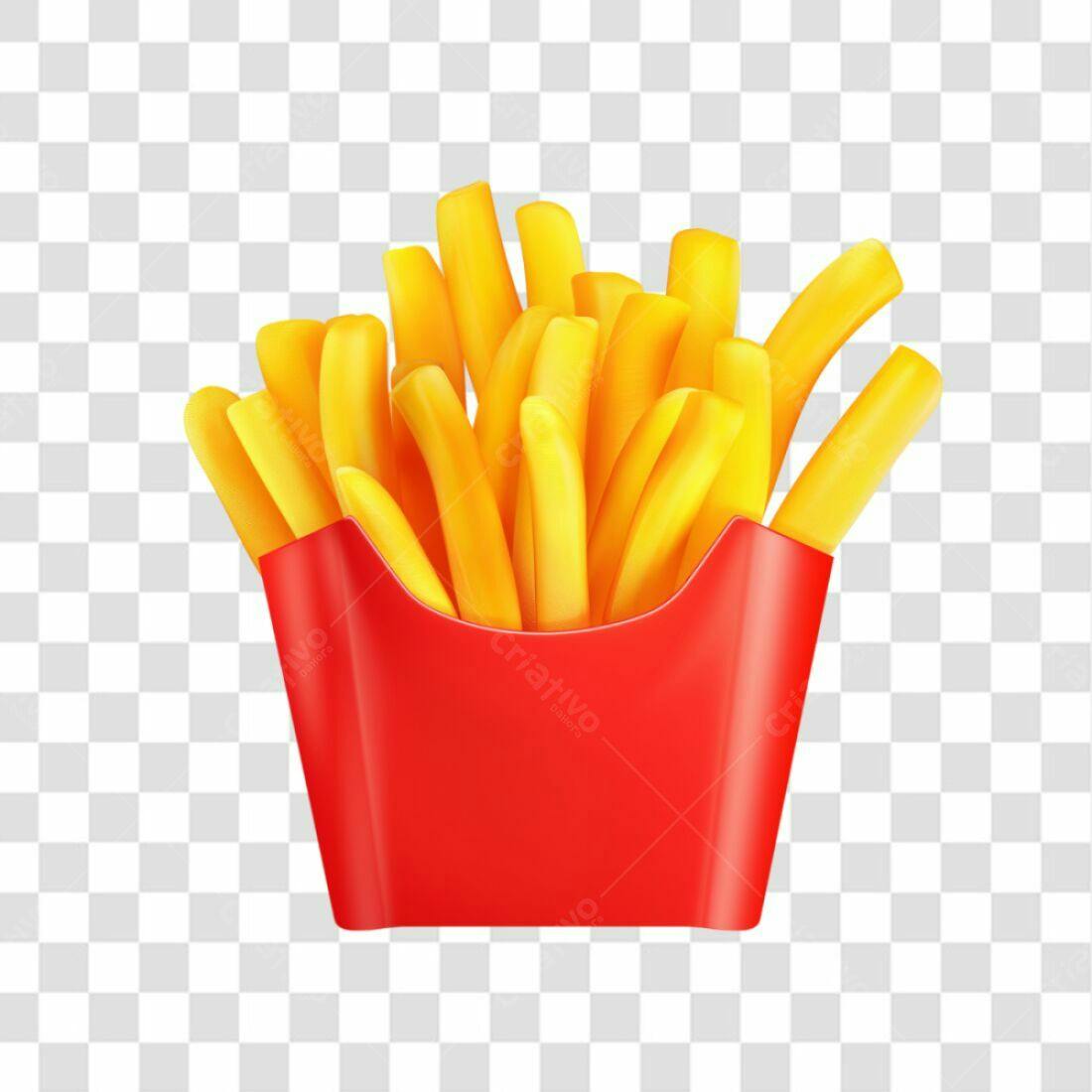 Icone Batata Frita PNG com fundo transparente