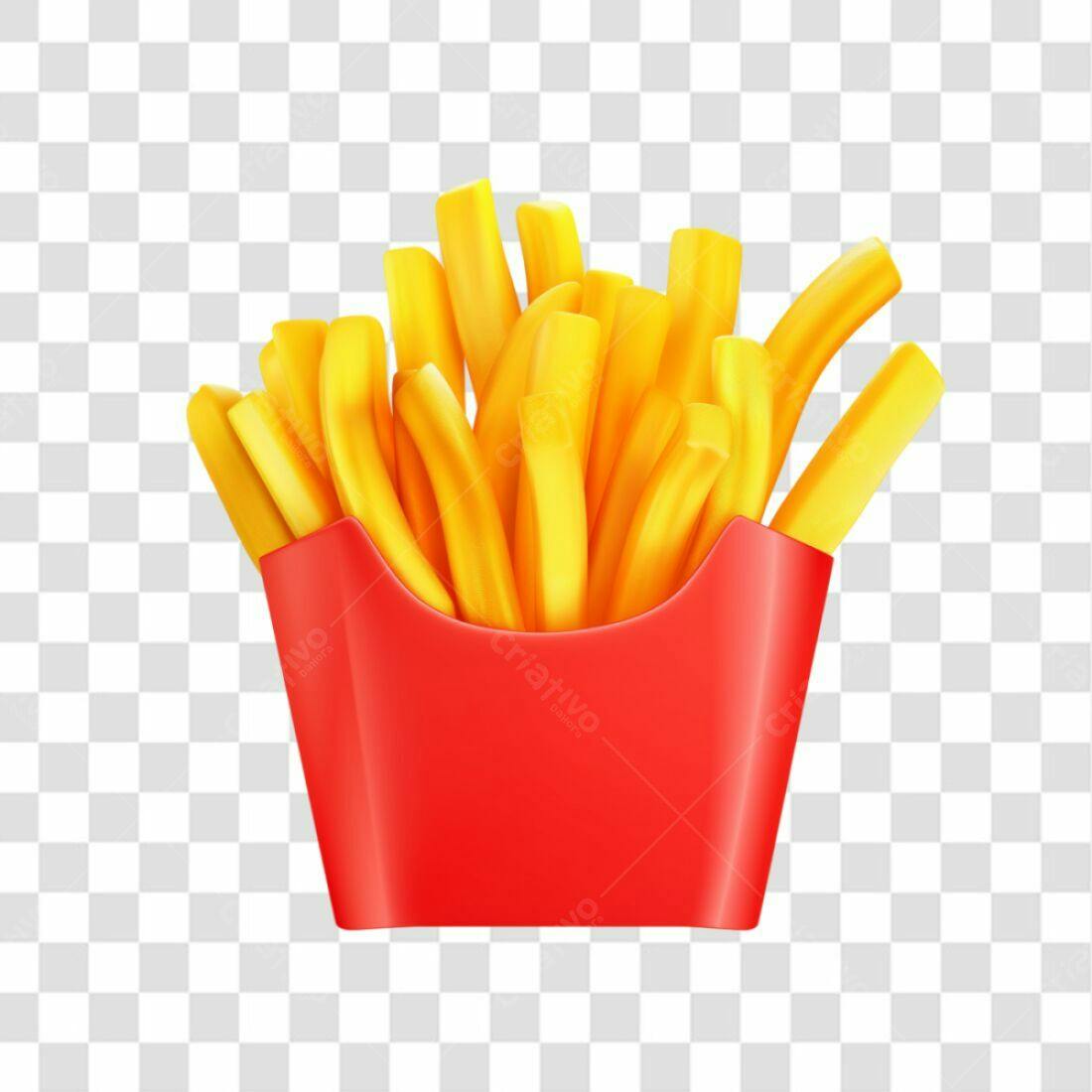 Icone Batata Frita PNG com fundo transparente