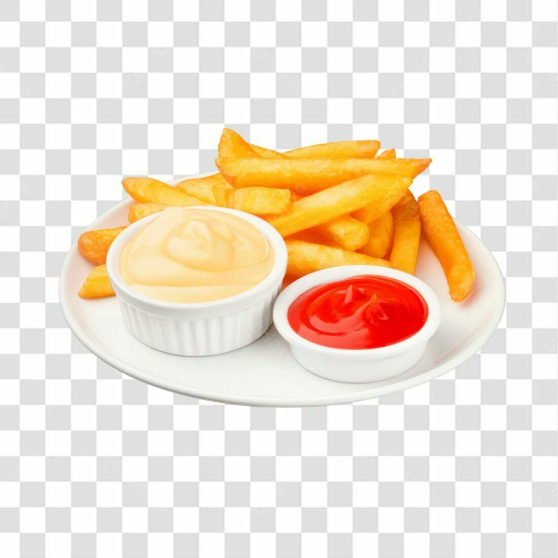 Icone Batata Frita Molho PNG com fundo transparente