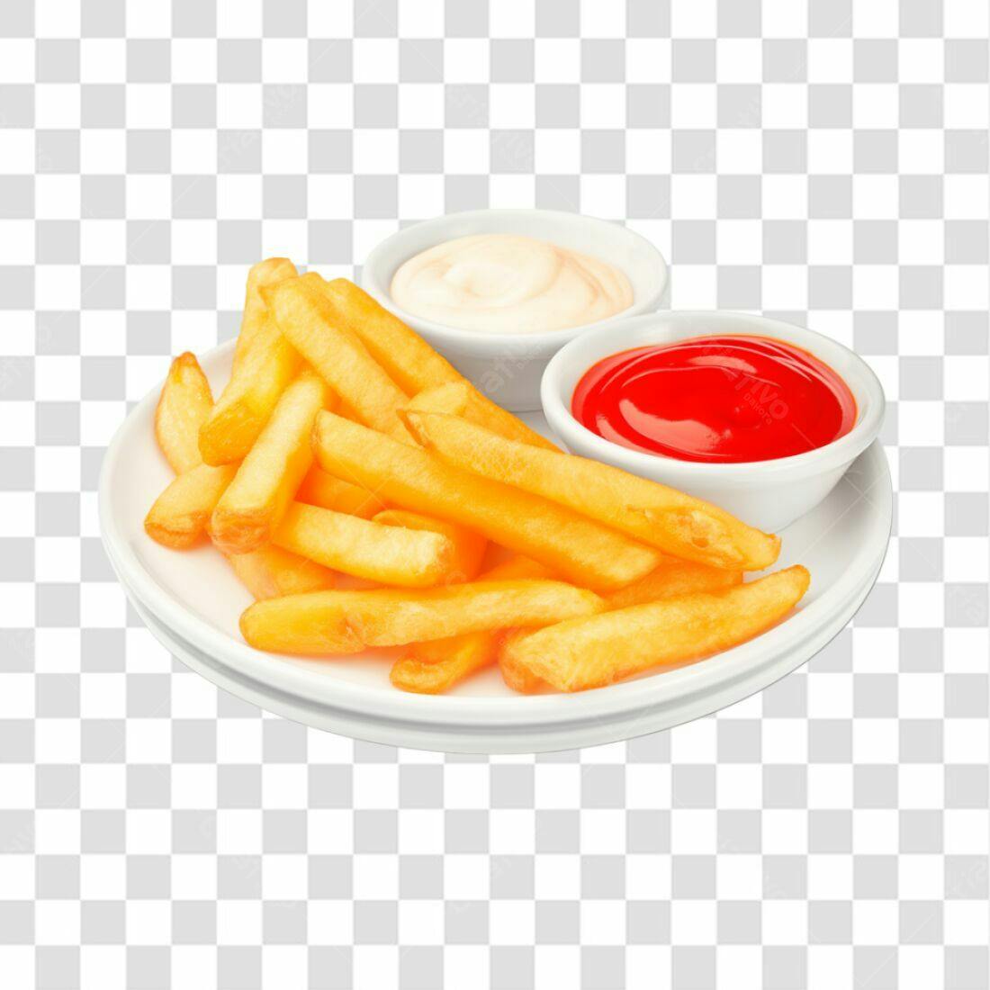Icone Batata Frita Molho PNG com fundo transparente