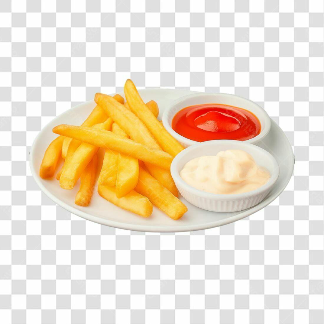 Icone Batata Frita Molho PNG com fundo transparente