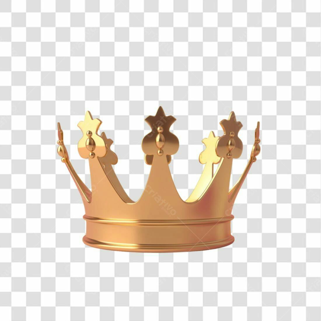Icone Coroa Ouro PNG com fundo transparente