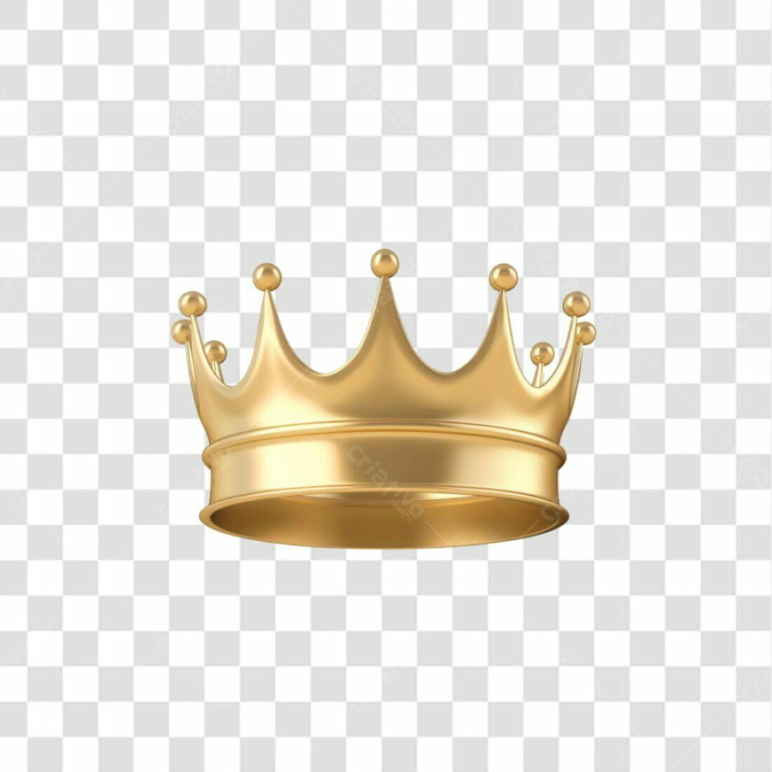 Icone Coroa Ouro PNG com fundo transparente