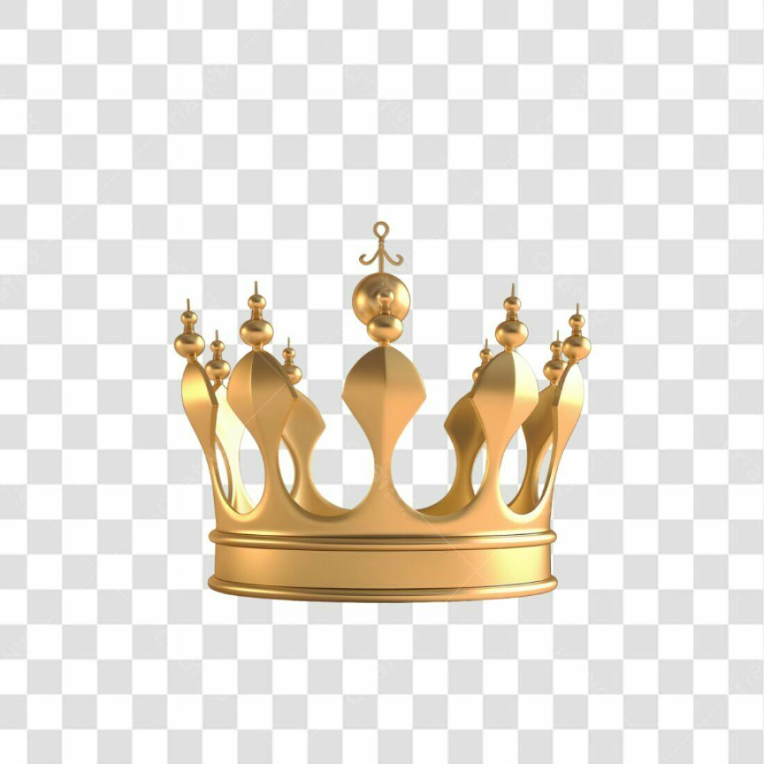 Icone Coroa Ouro PNG com fundo transparente
