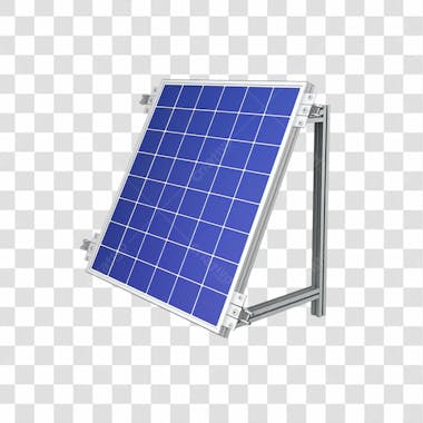 Placa solar 3d png transparente