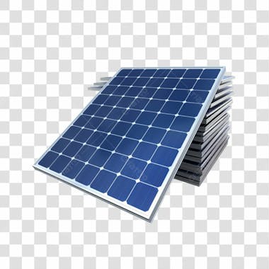 Placa solar 3d png transparente